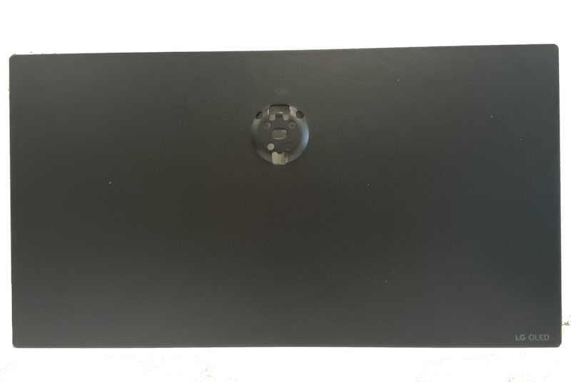 Front view of TV Base Stand for G4 OLED TV STAND OLED55/65G4 - Base Assy, Stand_Dark Graphite